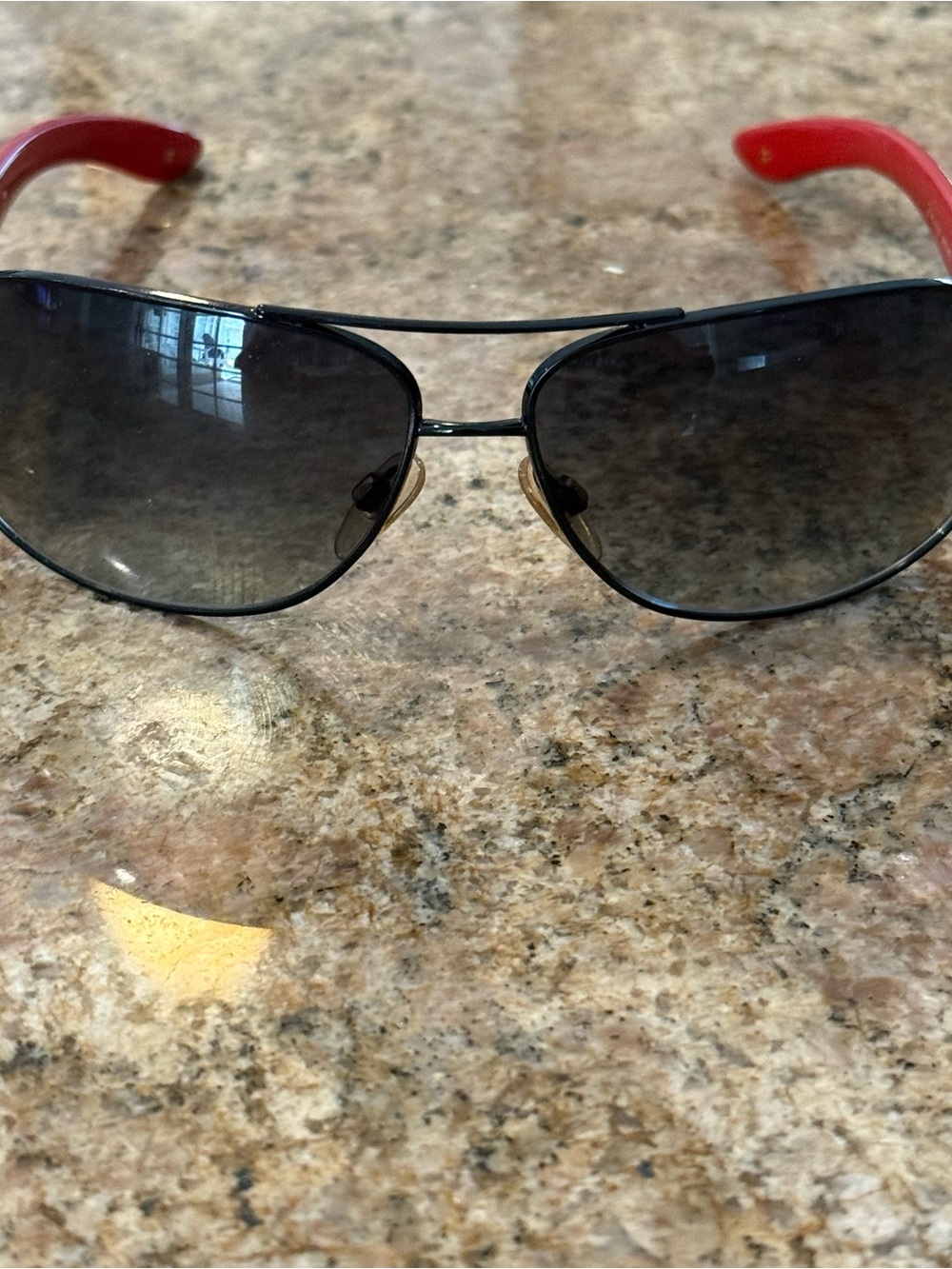 Ralph Lauren RL7012 Red Black Aviator Sunglasses Italy - Picture 2 of 10